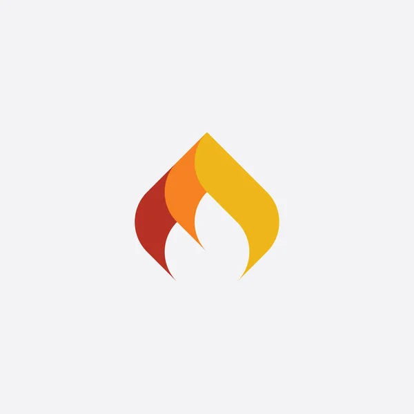 Brand Ikon Logotyp Vektorelement Burning Flame — Stock vektor