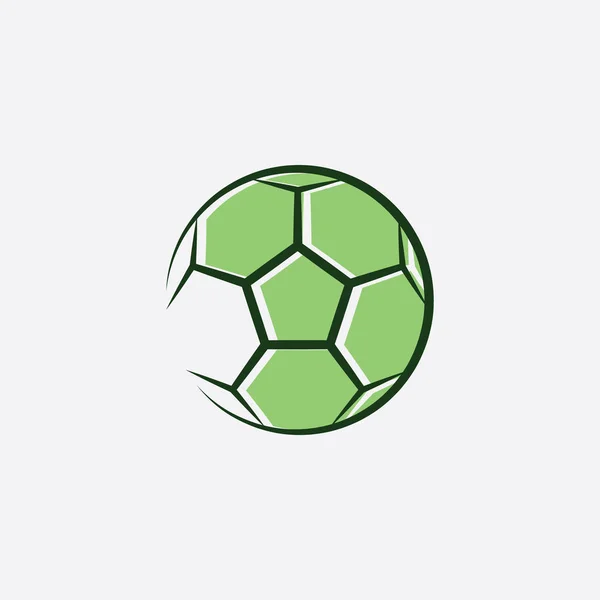 Piłka Nożna Logo Zielony Piłka Nożna Ikona Designu — Wektor stockowy