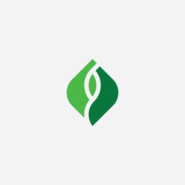 緑のエコの葉記号要素ベクトル シンボル デザイン — ストックベクタ