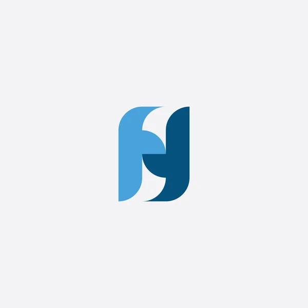 Logotipo Design Símbolo Vetor Azul — Vetor de Stock