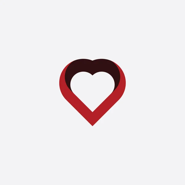 Heart Symbol Stylized Design Element Vector — Stock Vector