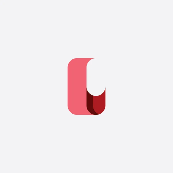 Símbolo Ícone Letra Geométrica Logotipo — Vetor de Stock