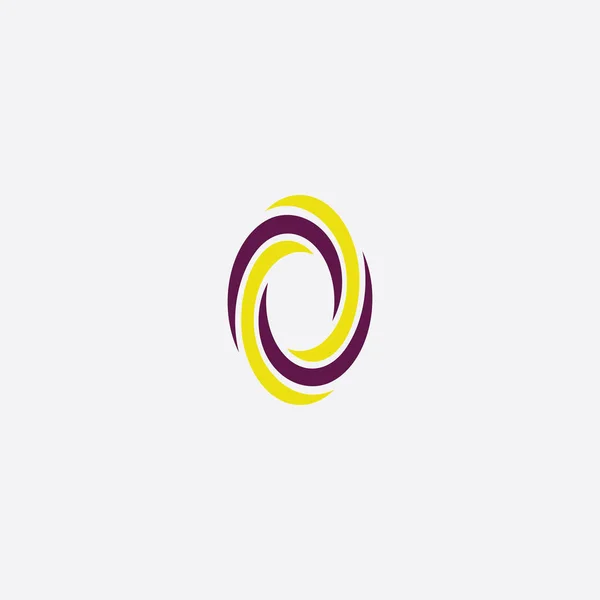 文字アイコン紫黄色ロゴ記号要素 — ストックベクタ