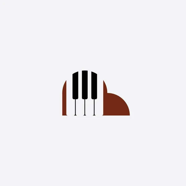 Klavier Logo Symbol Vektor Design Element — Stockvektor