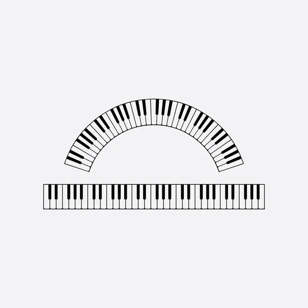 Piano Clavier Vecteur Design Élément Illustration — Image vectorielle