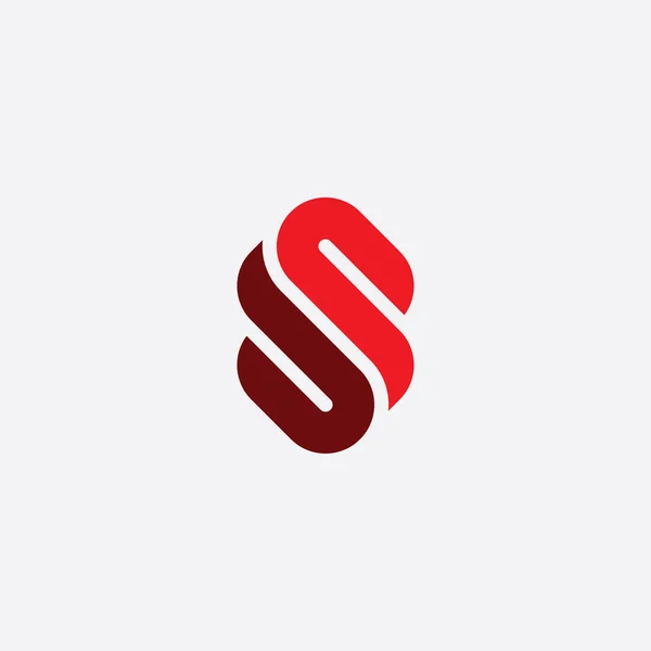 Letra Logotipo Logotipo Vector Signo Rojo Icono Diseño — Archivo Imágenes Vectoriales