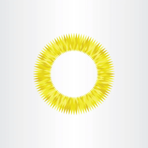 Sol Icono Abstracto Amarillo Círculo Fondo Vector — Archivo Imágenes Vectoriales