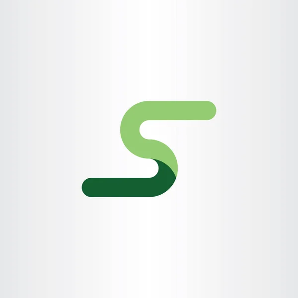 Sembol Logosu Mektup Yeşil Simge Işareti Öğesini — Stok Vektör
