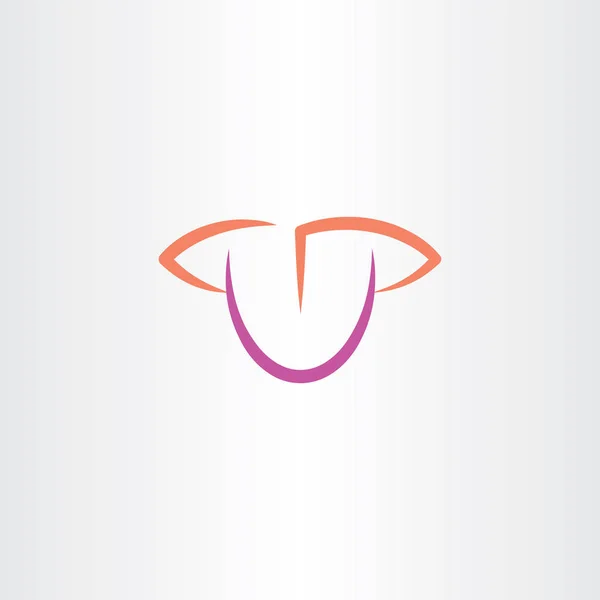 Język Usta Logo Ikony Symbol Element Projektu — Wektor stockowy