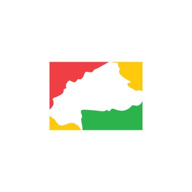 Burkina faso Haritası logo simge