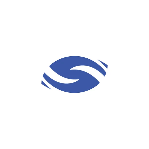 Ikona wektor stylizowana litera logo niebieski s — Wektor stockowy