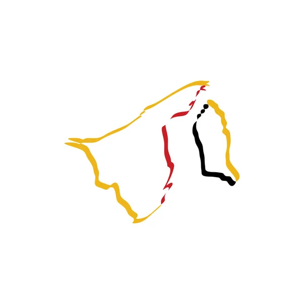 Χάρτης Μπρουνέι εικονίδιο διάνυσμα σύμβολο — Διανυσματικό Αρχείο