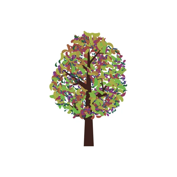 カラフルな抽象的なツリー図ベクトル描画 — ストックベクタ