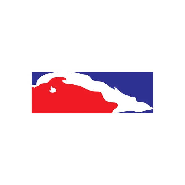 Küba harita logo vektör simge öğesi — Stok Vektör