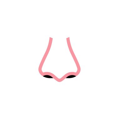 insan burun vektör logo simge