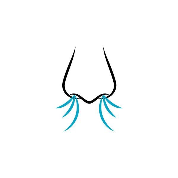 Healthy breathing nose logo icon — Stock Vector