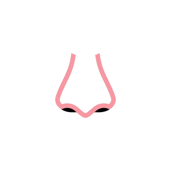 Icône du logo vecteur nez humain — Image vectorielle