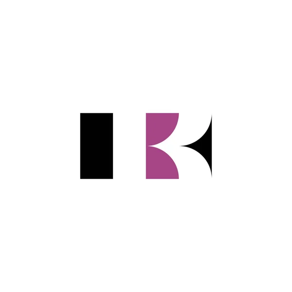 Logotipo k logo negro púrpura — Vector de stock