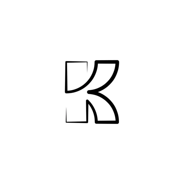 Символ логотипу k елемент піктограми чорної лінії — стоковий вектор