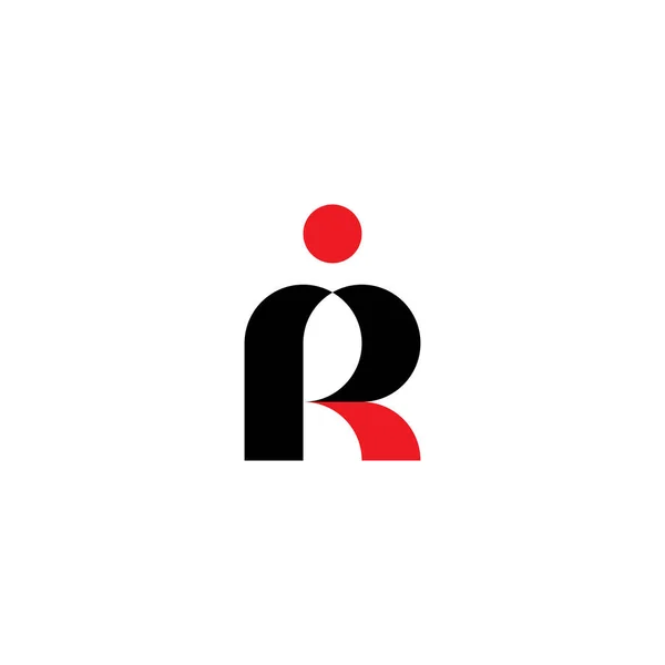 手紙 p および r アイコン ロゴ pr シンボル ベクトル — ストックベクタ