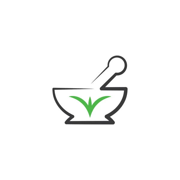Γουδί και γουδοχέρι λογότυπο εικονίδιο φαρμακείο σύμβολο — Διανυσματικό Αρχείο