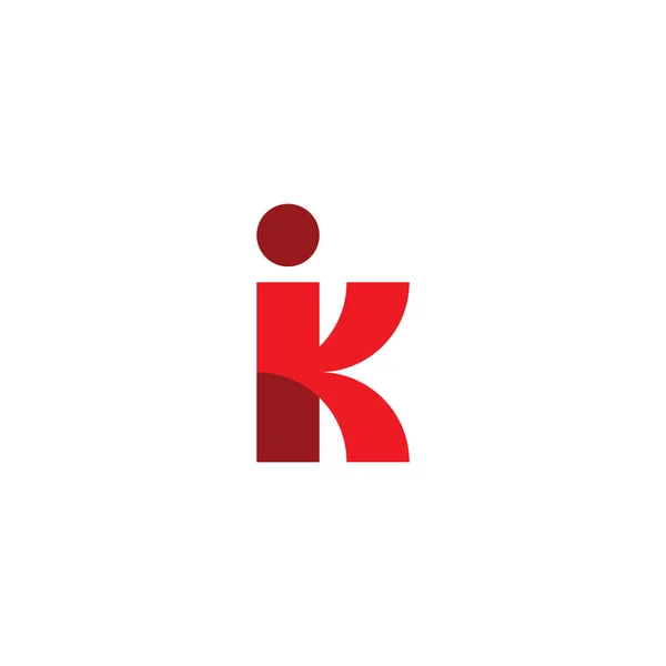 Icono de la letra logo rojo k elemento símbolo — Vector de stock
