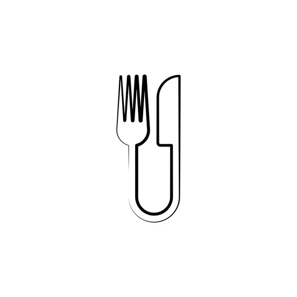 Restauracja logo widelec i nóż ikonę symbolu — Wektor stockowy