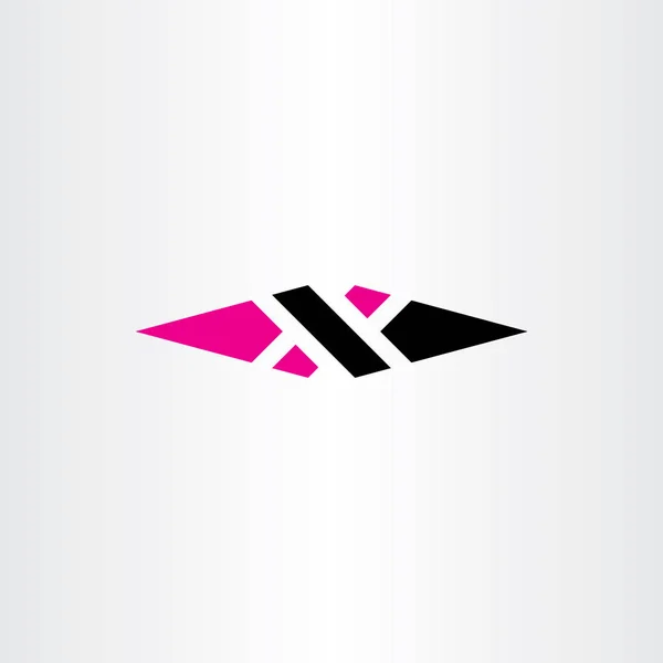 X brief logo zwart magenta pictogram element teken — Stockvector