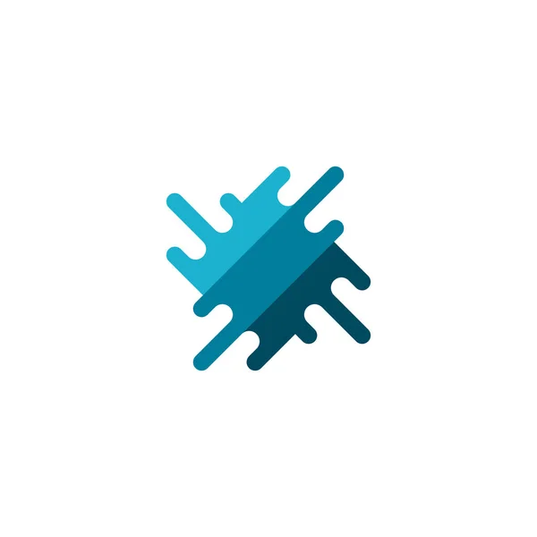 Abstrait tech entreprise logo élément bleu symbole conception — Image vectorielle