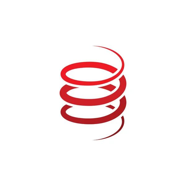 Spiral metall stål fjäder logo typ ikon — Stock vektor