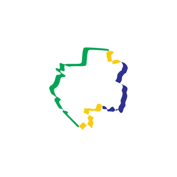 Gabon map icône vecteur signe élément — Image vectorielle