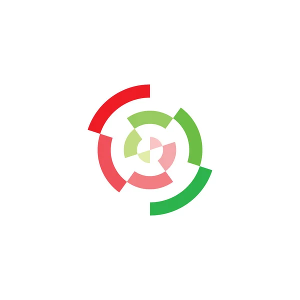 Círculo geométrico ícone alvo logotipo vetor — Vetor de Stock