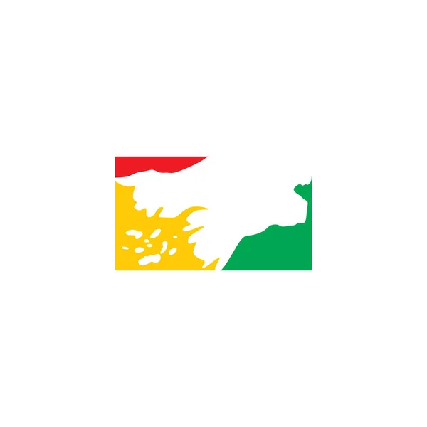 Guinea Bissau karta logo typ ikon vektor symbol element — Stock vektor