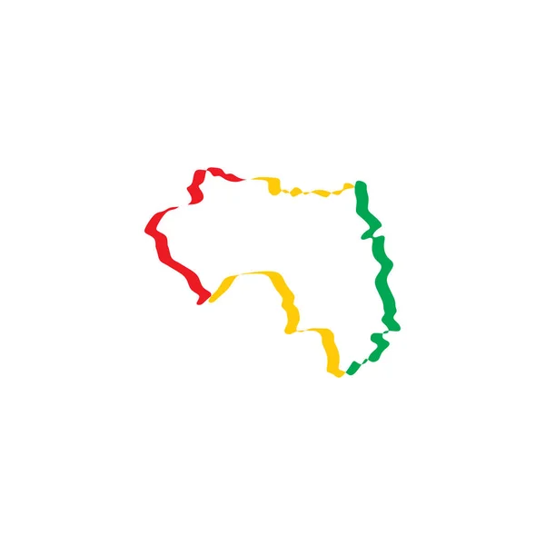 Guinea mapa icono vector signo elemento de diseño — Archivo Imágenes Vectoriales