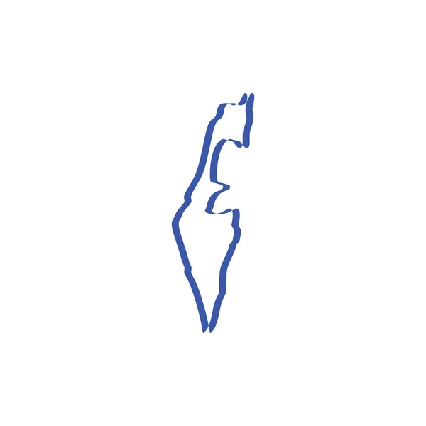 Elemento simbolo vettoriale icona mappa Israele — Vettoriale Stock