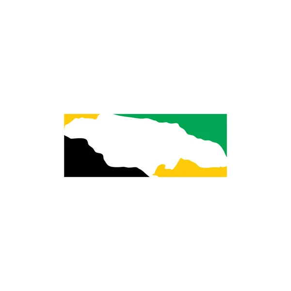 Jamaica mapa logotipo icono vector elemento símbolo — Vector de stock