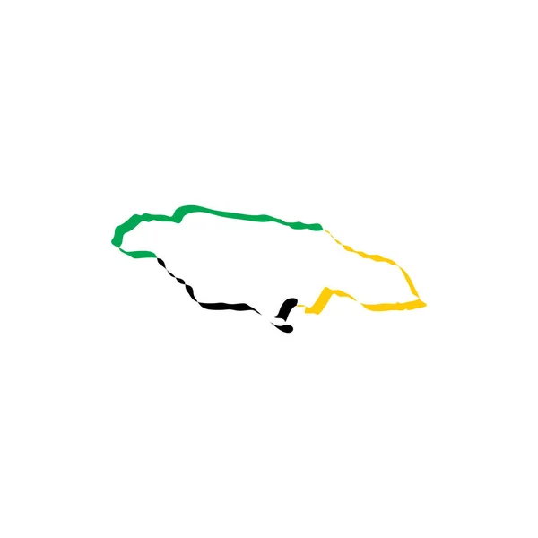 Jamaica mapa icono vector elemento símbolo — Vector de stock