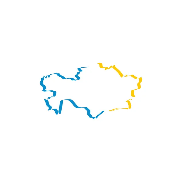 Kazakhstan mapa icono vector elemento símbolo — Archivo Imágenes Vectoriales