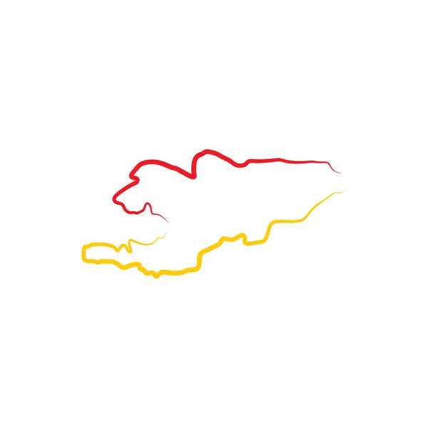 Kyrgyzstan carte logo icône vecteur symbole élément — Image vectorielle