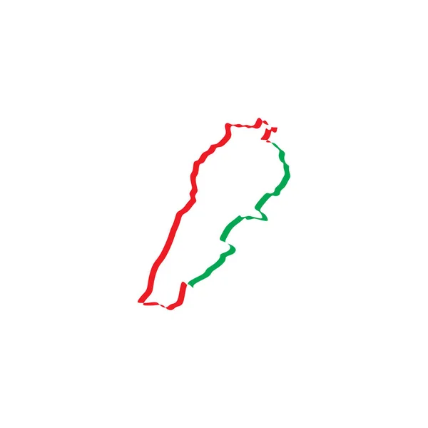 Lebanon map icône vecteur symbole élément — Image vectorielle