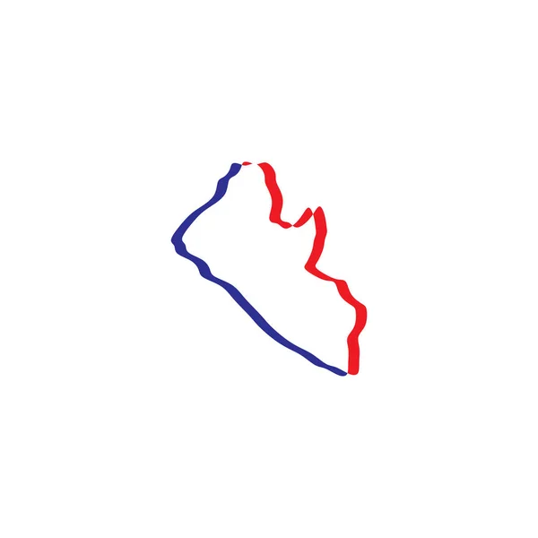 Liberia mapa icono vector elemento símbolo — Vector de stock