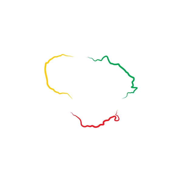 Lithuania mapa logotipo icono vector elemento símbolo — Vector de stock