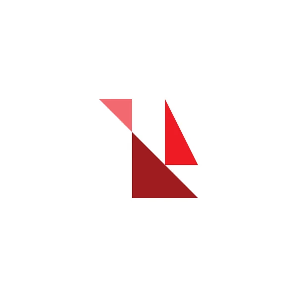 Logo huruf l merah ikon logotype elemen tanda vektor - Stok Vektor