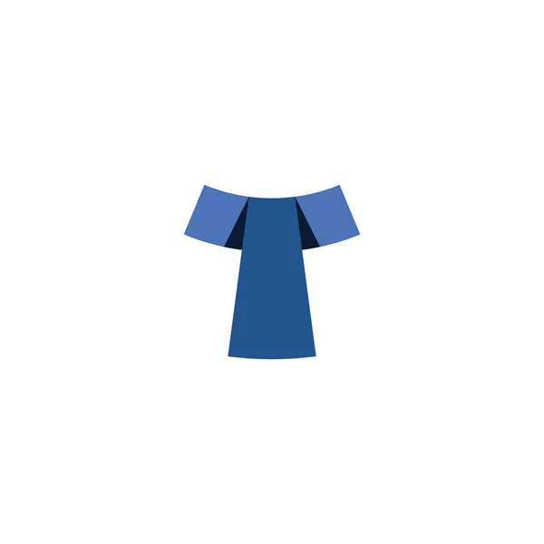 T logo letter blauw pictogram symbool ontwerpelement — Stockvector