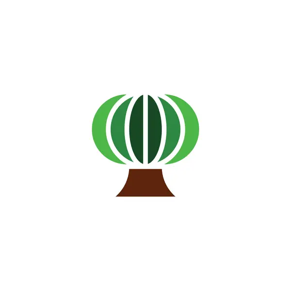 Значок дерева натуральний органічний символ еко елемент — стоковий вектор