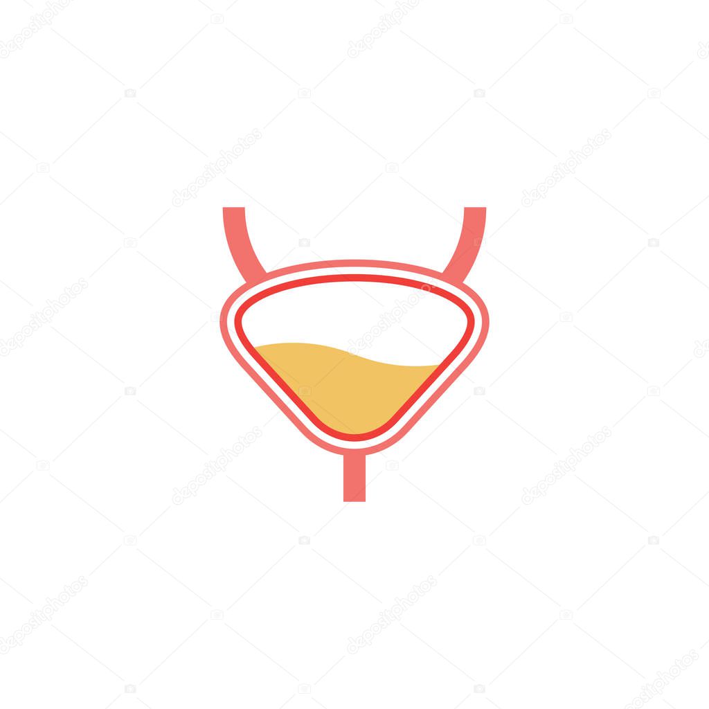 Bladder icon urology logo symbol vector design