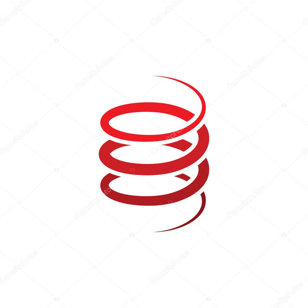 Coil metal steel spring logo icon design