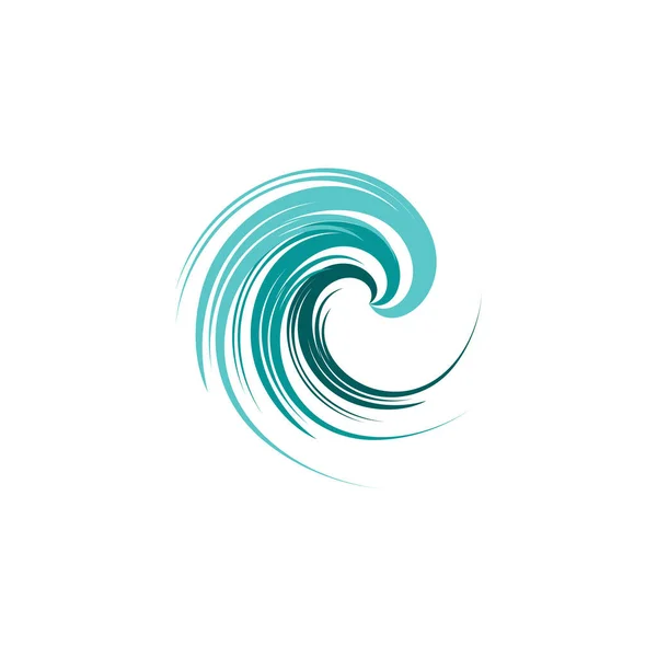 Absztrakt víz hullám óceán logo vektor ikon illusztráció tervezés — Stock Vector
