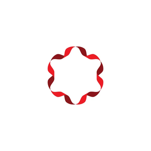 Círculo cinta marco rojo icono elemento símbolo — Archivo Imágenes Vectoriales