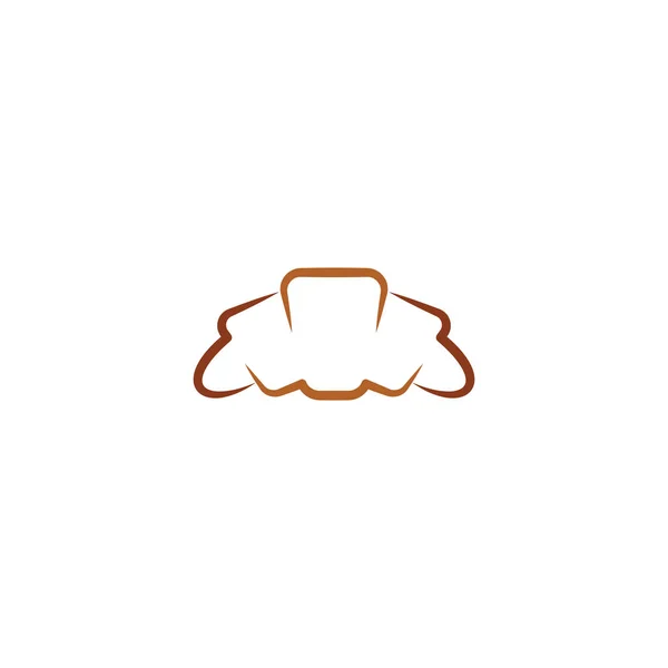 Elemento simbolo logo icona vettoriale croissant — Vettoriale Stock